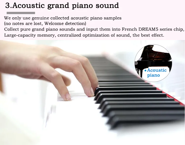 High Grade Keyboard Piano 88 Keys Electronic Keyboard Digital Beginner Training Piano Electronic Organ with Black White