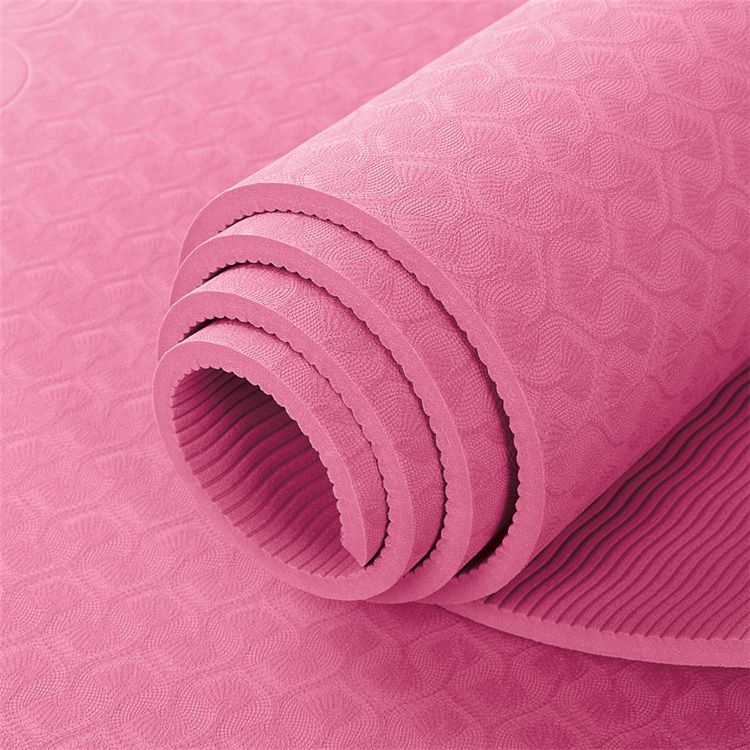 High Quality Durable Cheap Price Pink TPE Yoga Mat Roll