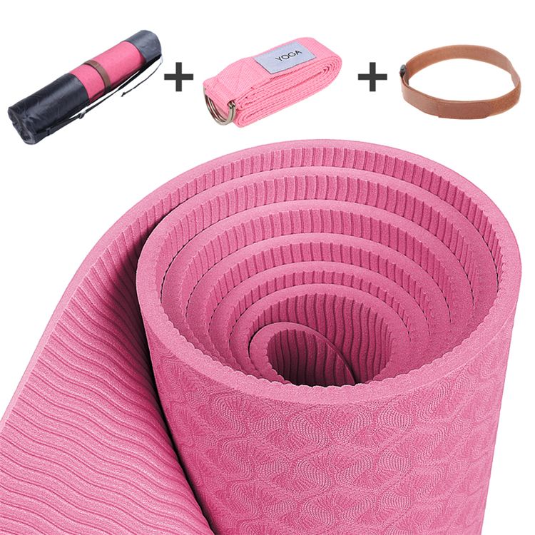 High Quality Durable Cheap Price Pink TPE Yoga Mat Roll