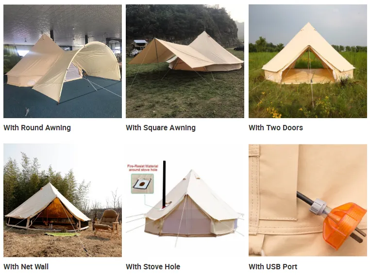 High Quality Waterproof Luxury Bell Tents Camping Mongolian&Nbsp; Bell&Nbsp; Tent