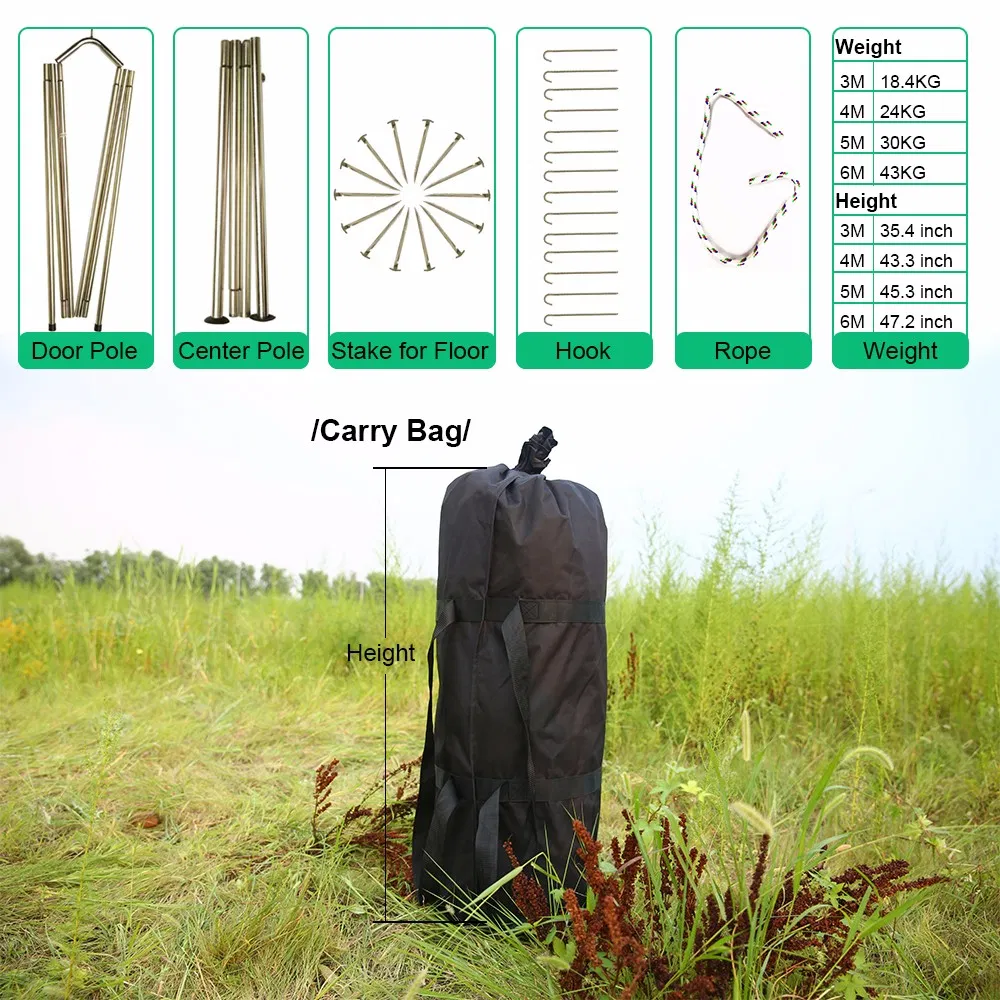 High Quality Waterproof Luxury Bell Tents Camping Mongolian&Nbsp; Bell&Nbsp; Tent