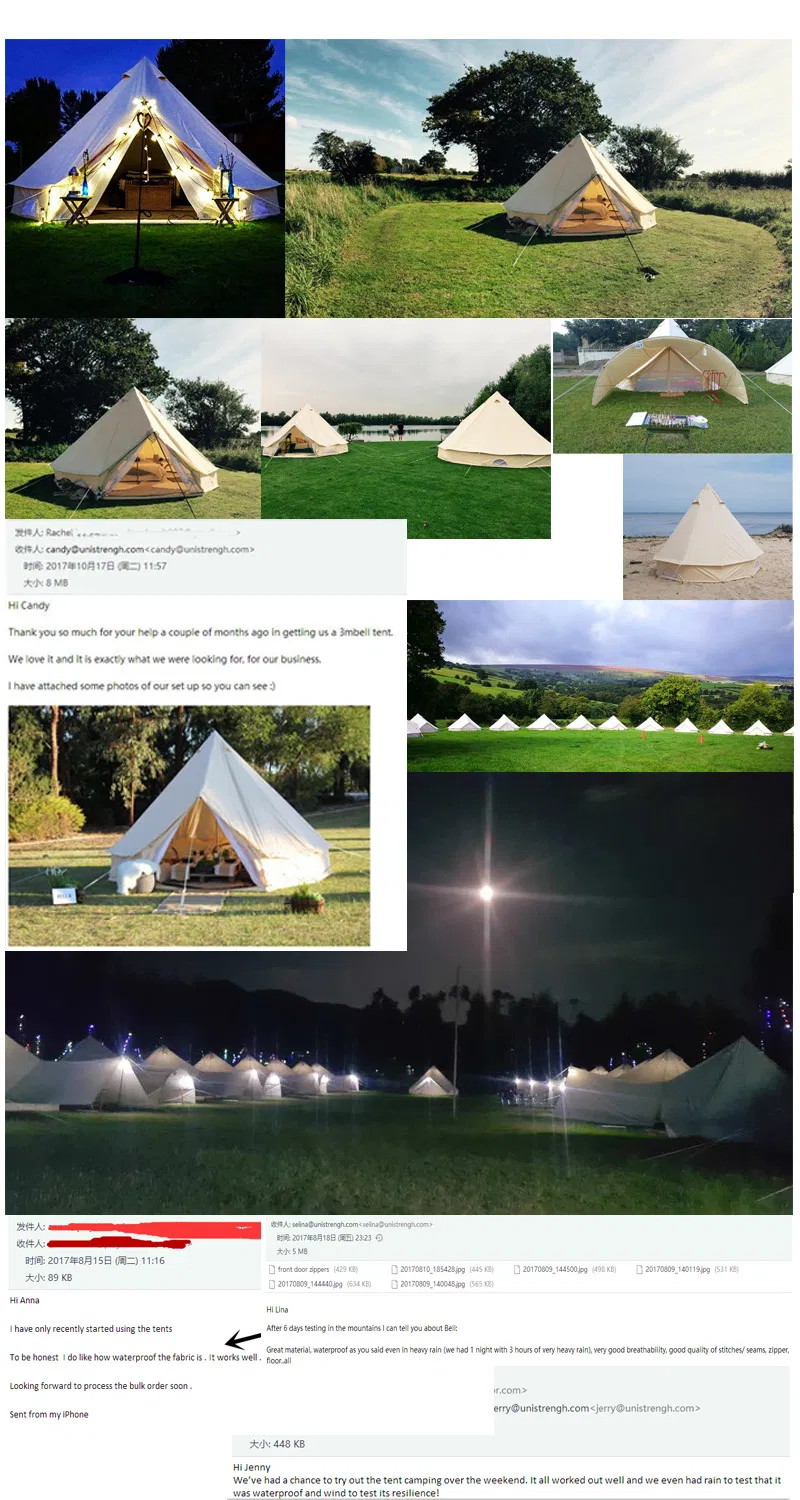 High Quality Waterproof Luxury Bell Tents Camping Mongolian&Nbsp; Bell&Nbsp; Tent