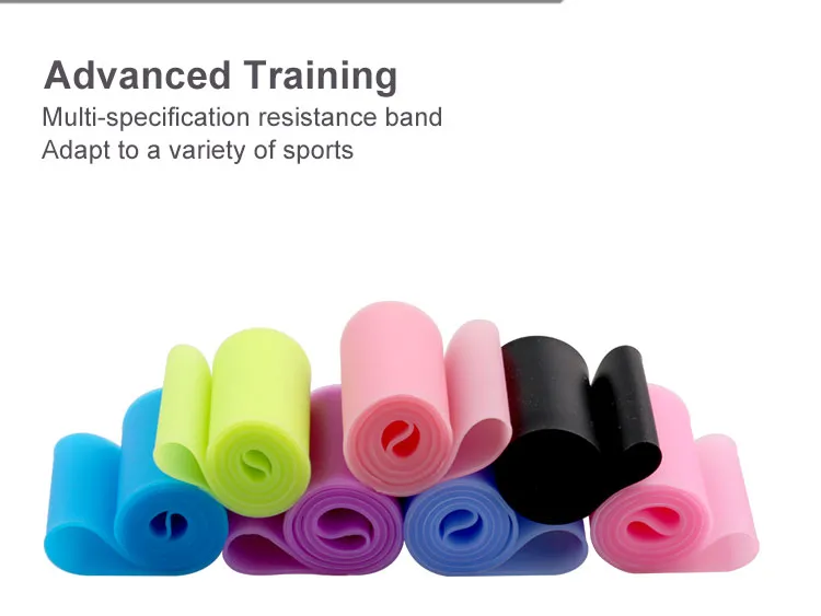 Home Gym Fitness Custom Printed Durable Resistance Bands
