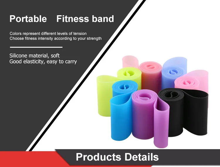 Home Gym Fitness Custom Printed Durable Resistance Bands
