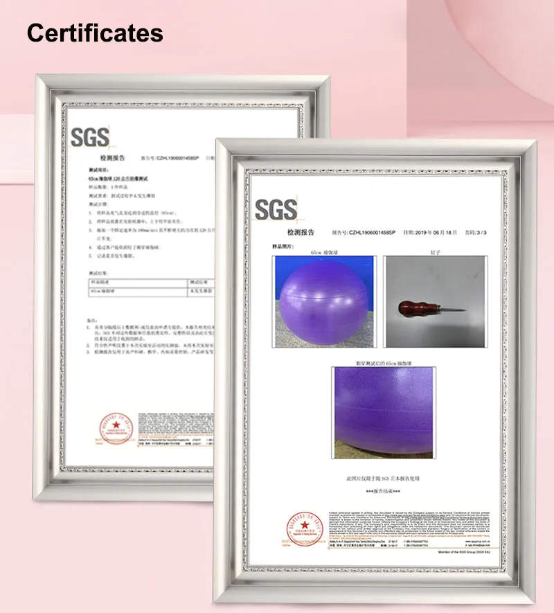 Home Gym Sports Goods Pilates Fitness Equipment 55cm PVC Anti Burst 65cm Yoga Ball