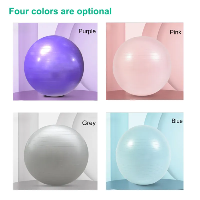 Home Gym Sports Goods Pilates Fitness Equipment 55cm PVC Anti Burst 65cm Yoga Ball