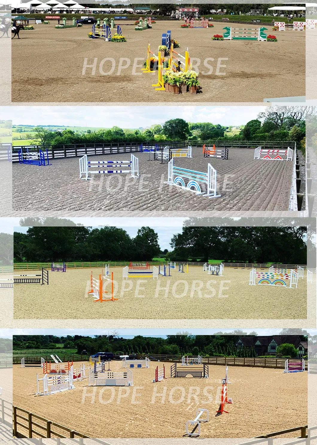 Horse Show Jumping Portable Horse Show Jumping Obstacle with Keyhole Track