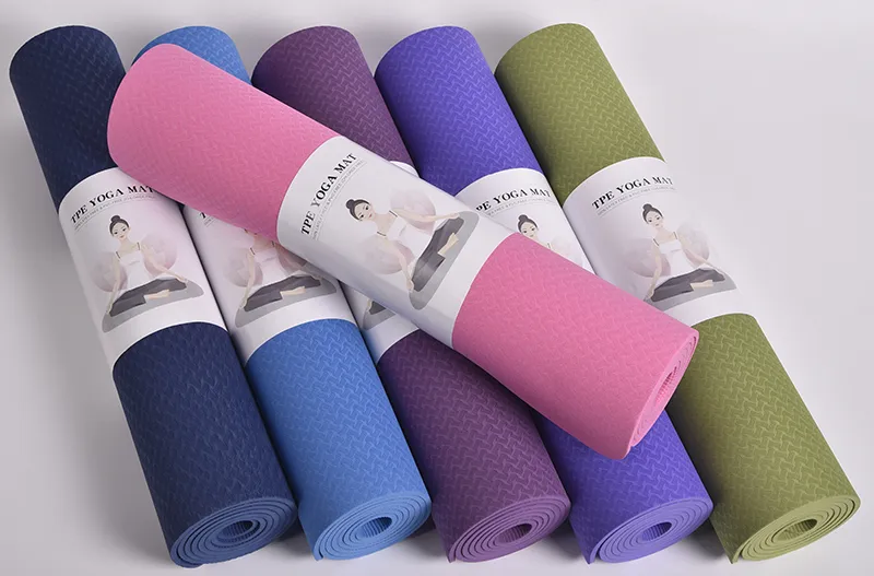 Hot New Products 4mm TPE Yoga Mat 173*61cm with Color Card Print Custom Logo at Wholesale Price