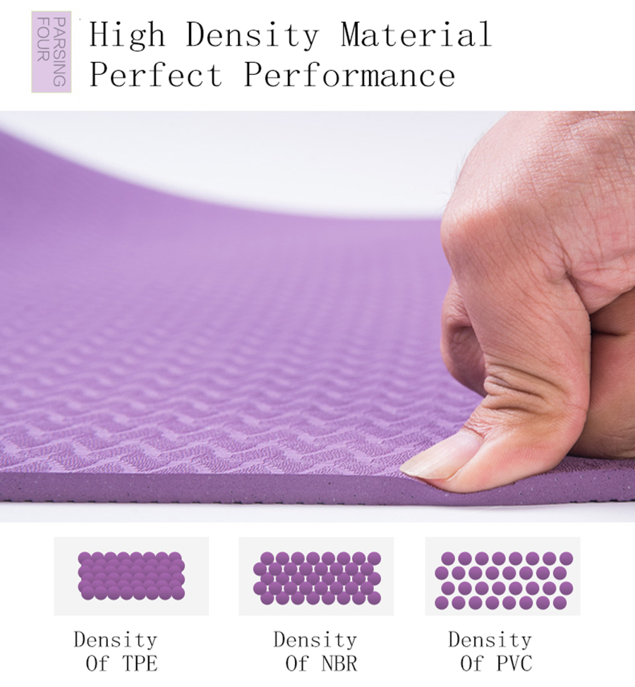 Hot New Products 4mm TPE Yoga Mat 173*61cm with Color Card Print Custom Logo at Wholesale Price