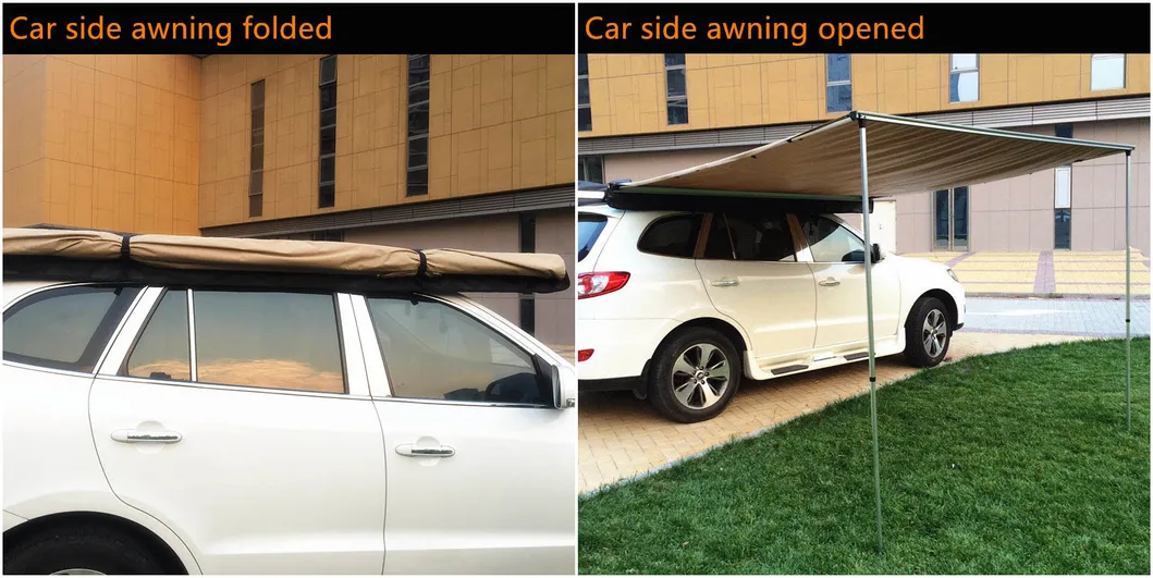 Hot Sale Car Roof Top Side Retractable Awning for Outdoor Camping