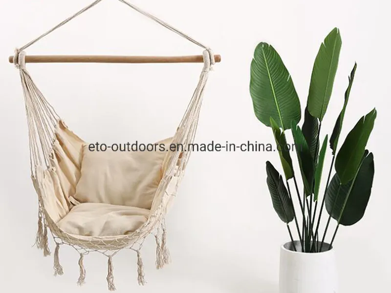 Hot Sale Outdoor Macrame Hanging Swing