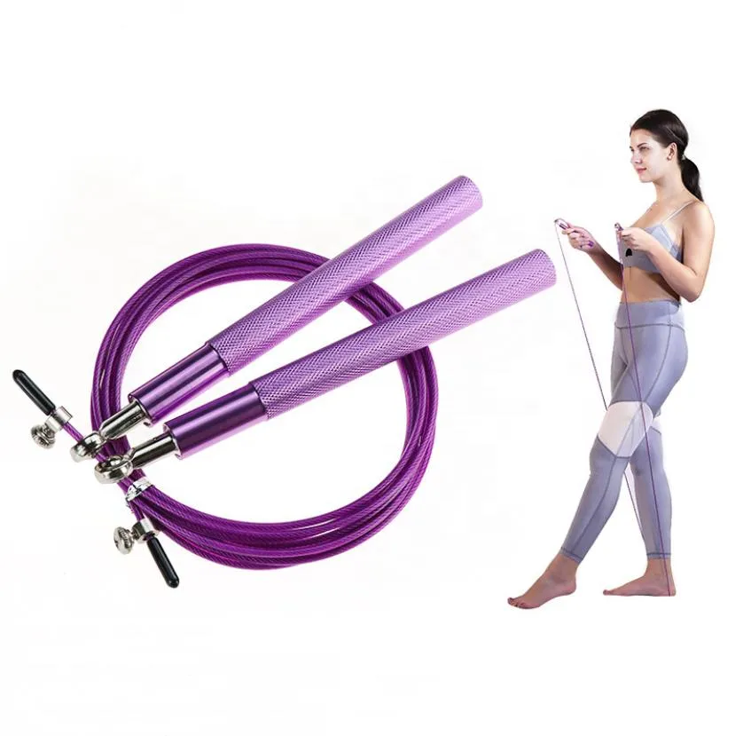 Hot Selling Durable Aluminum Handle with 360 Swivel Ball Bearing Speed Skipping Jump Rope