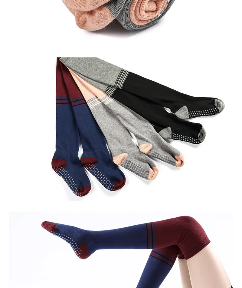 Knee-High Yoga Socks Compression Socks for Women, Women′s Leg Warmers Thigh Highs Non Slip Toe Sport Long Yoga Socks