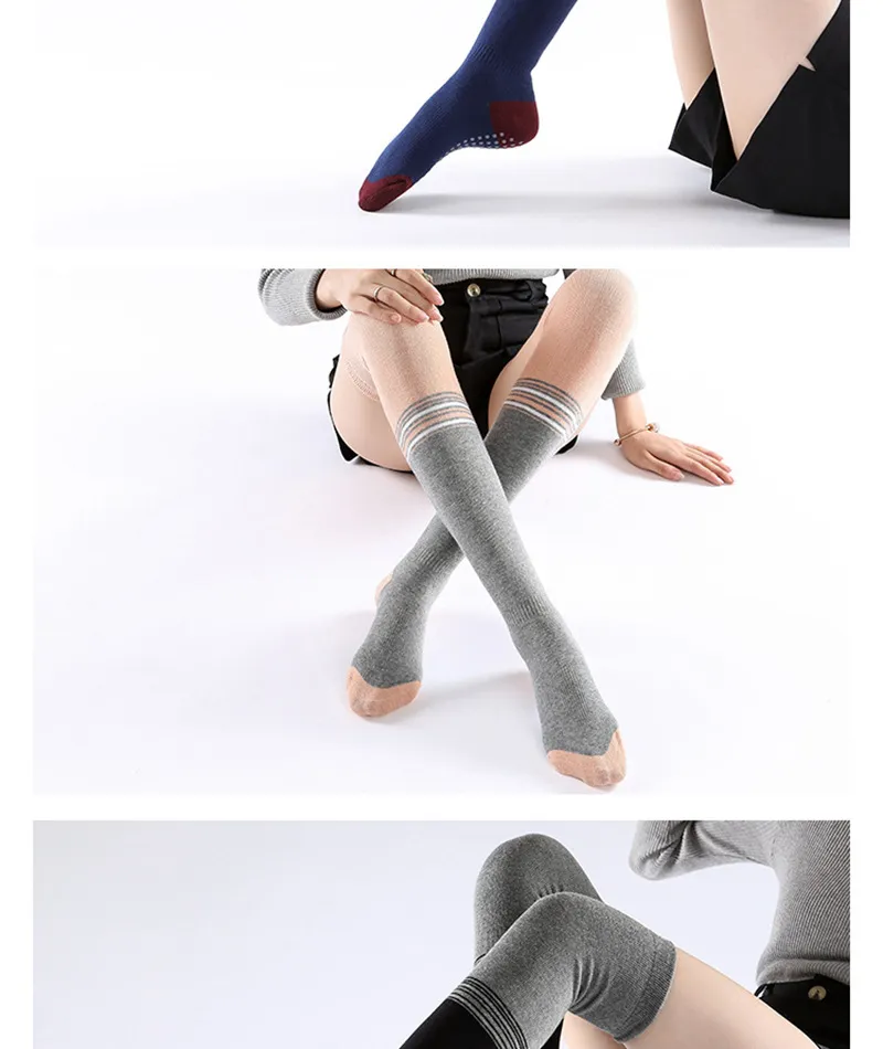 Knee-High Yoga Socks Compression Socks for Women, Women′s Leg Warmers Thigh Highs Non Slip Toe Sport Long Yoga Socks