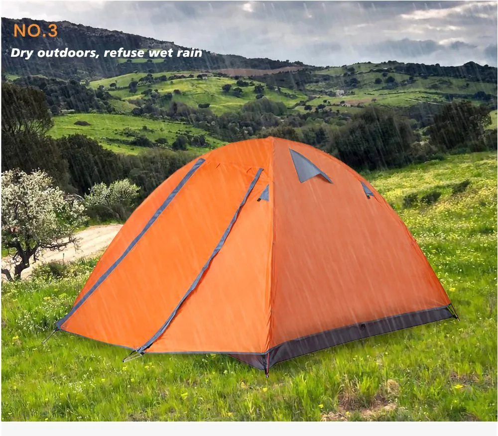 Large Space Aluminum Alloy Fast Opening Camping Tent 3 Person Wp22002