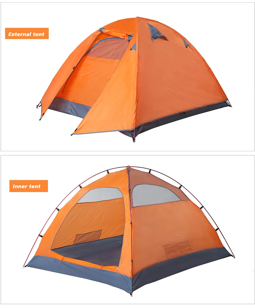 Large Space Aluminum Alloy Fast Opening Camping Tent 3 Person Wp22002