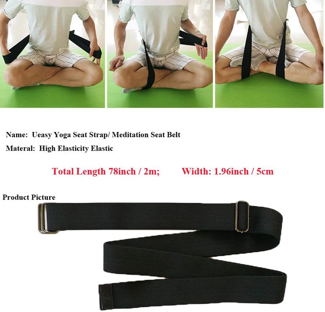 Lower Back and Posture Support Strap Healthy Meditation Seat Belt for Comfortable Sitting and Meditation Yoga Seat Strap Esg13010