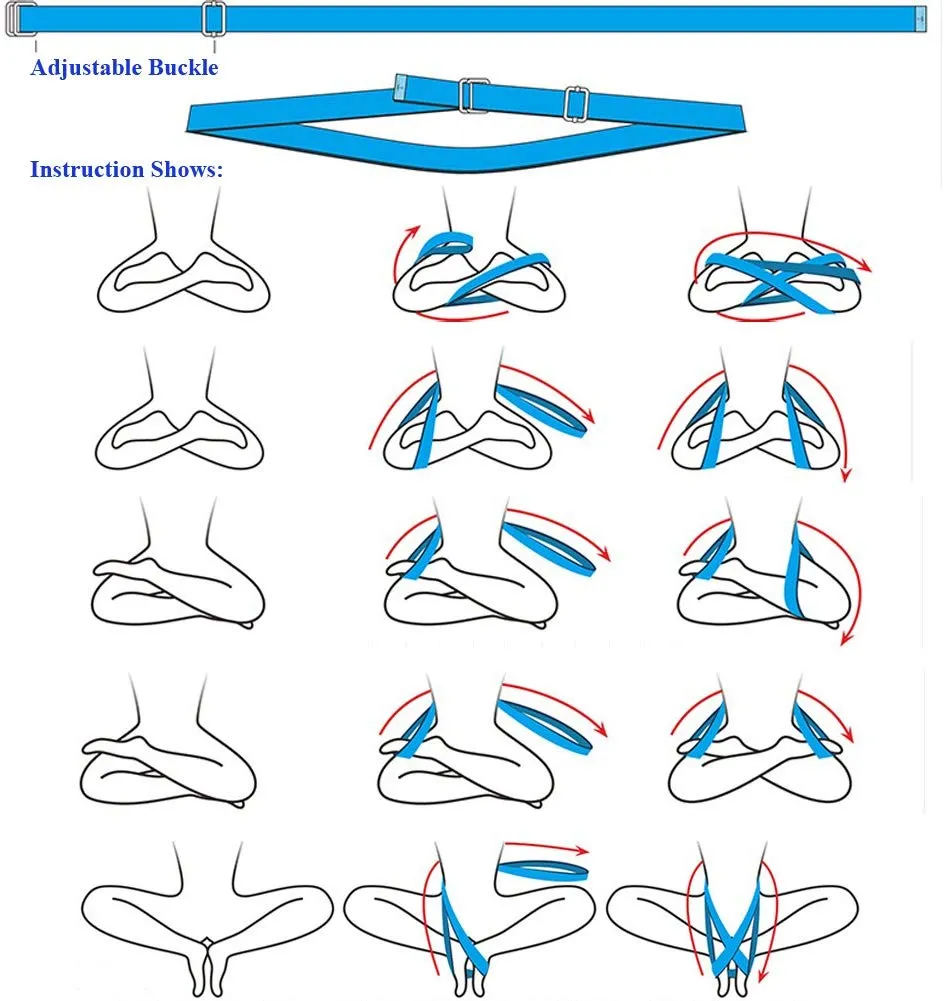 Lower Back and Posture Support Strap Healthy Meditation Seat Belt for Comfortable Sitting and Meditation Yoga Seat Strap Esg13010