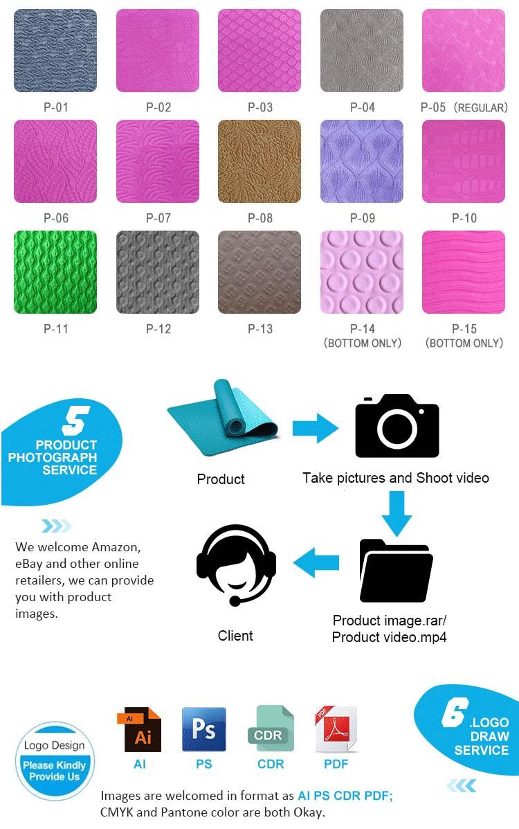 Made in China Waterproof Fitness Natural Rubber Resistance Yoga Mat