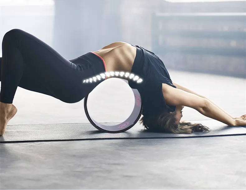 Massage Body Pilates Roller Gym Workout PU Balance Yoga Wheel