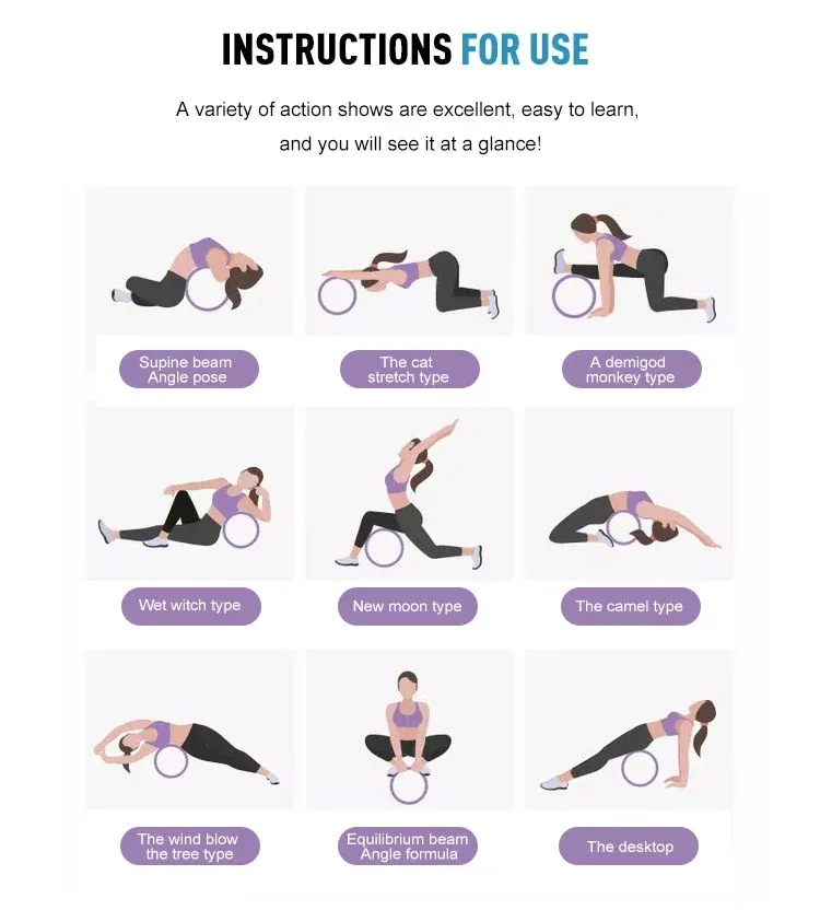 Massage Body Pilates Roller Gym Workout PU Balance Yoga Wheel