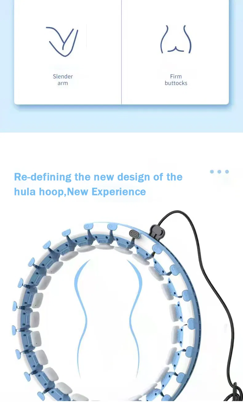 New Fashion Health Weighted Hu La Circle Indoor Smart Fitness Gymnastics Hula Ring Hoop