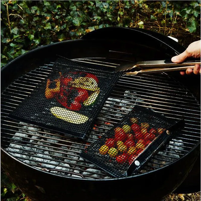 Non-Stick BBQ Mesh Grilling Bag Barbeque Grill Mesh Bag BBQ Accessories Bag Esg15645