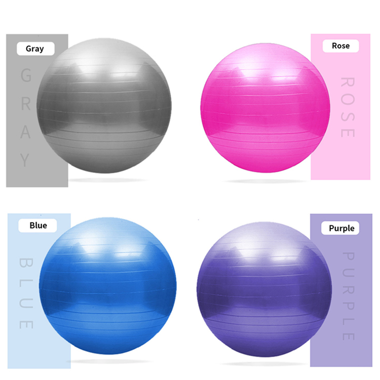 Non-Toxic Anti Burst & Non-Slip Inflatable PVC Exercise Stability Yoga Balance Ball, Eco Friendly Yoga Ball