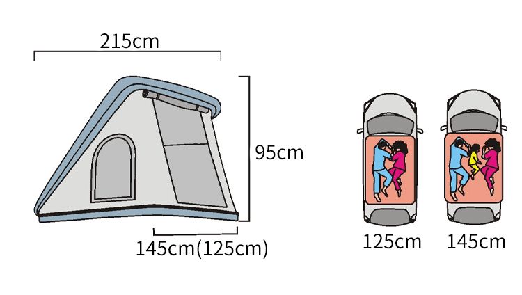 off Road Outdoor Camping Equipment Car Tent Hard Triangular