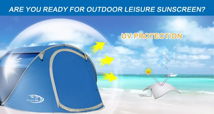 Outdoor 3-4 Person Automatic Camping/Outdoor/Beach/Louver Pop-up Tent