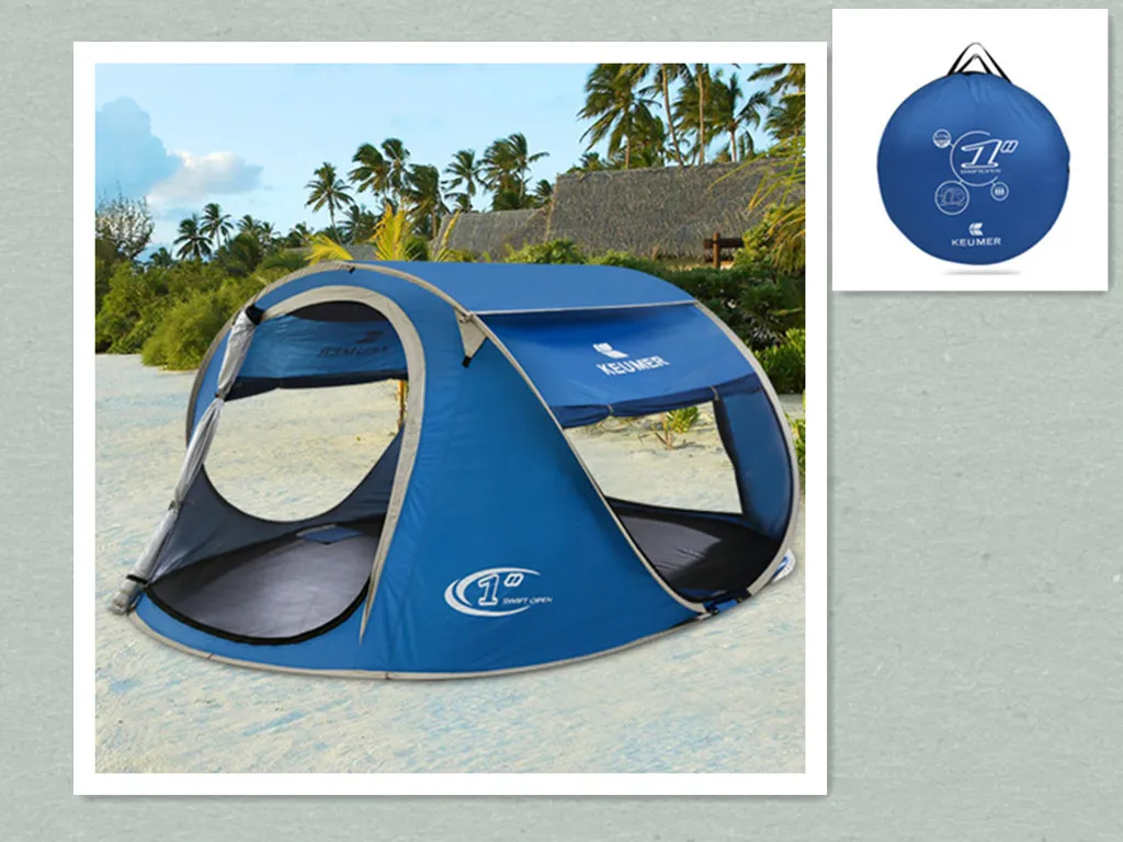 Outdoor 3-4 Person Automatic Camping/Outdoor/Beach/Louver Pop-up Tent