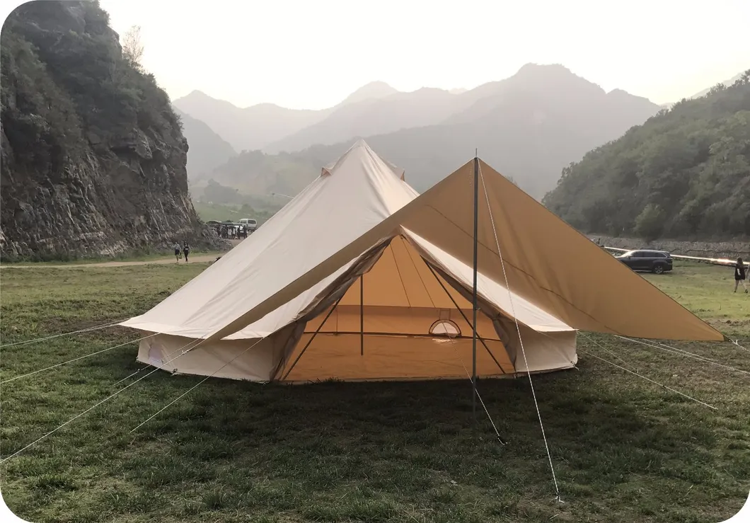 Outdoor Bell Tents 6meter Waterproof Camping Wigwam Tent