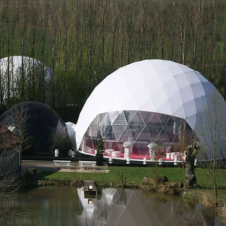 Outdoor Glamping Geodesic Dome Tent for All Seasons