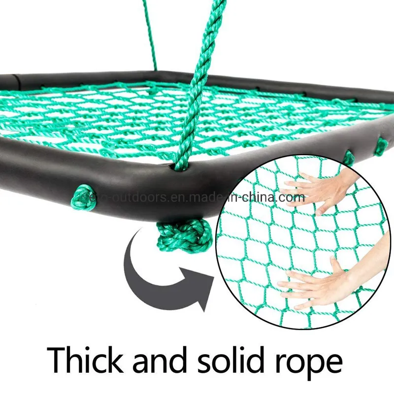 Outdoor Indoor Tree Net Swing for Kids Square Rope Swing Bed Swing Seat Children Toy
