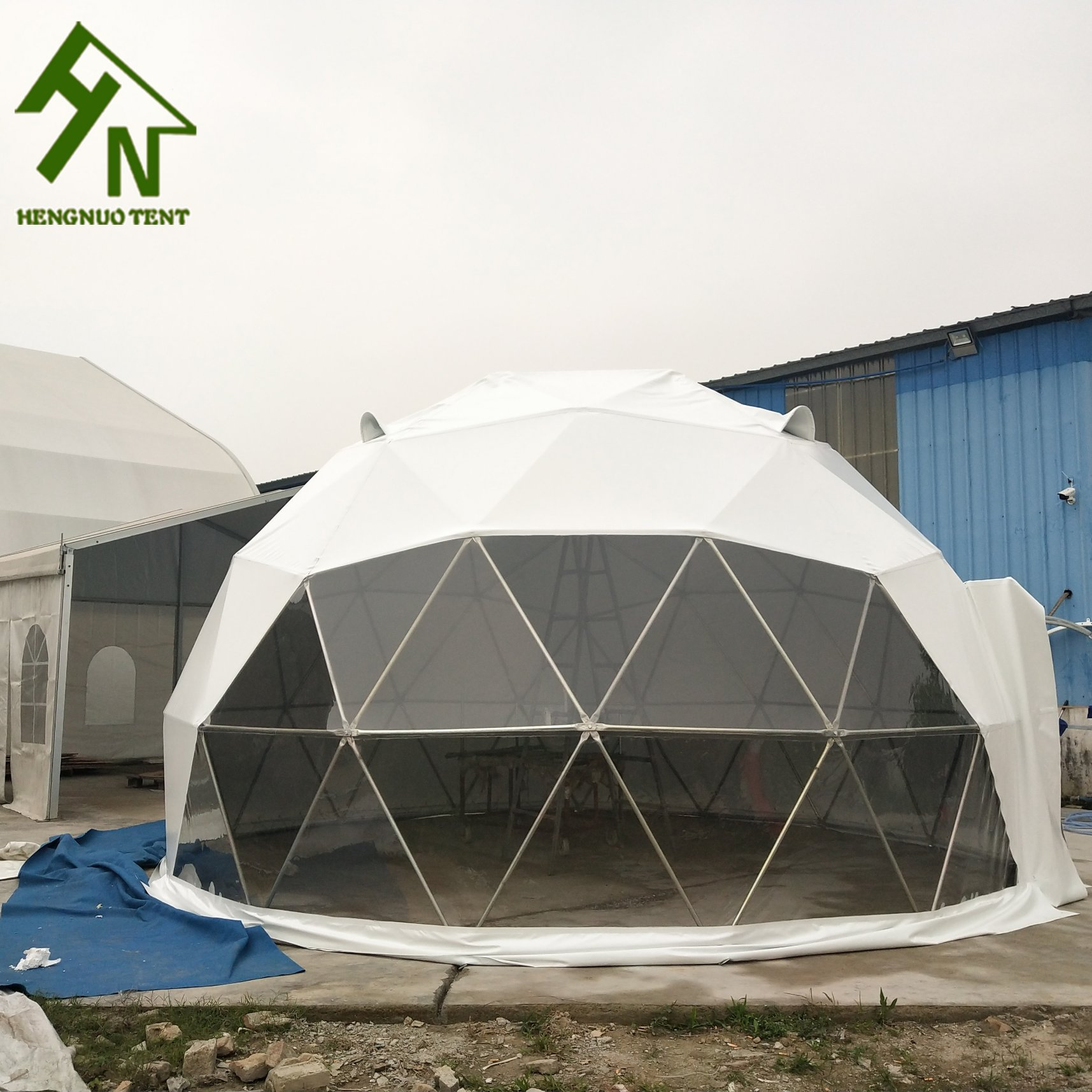 Prefab Hotel Resort Waterproof Geodesic Dome House Tent for Camping