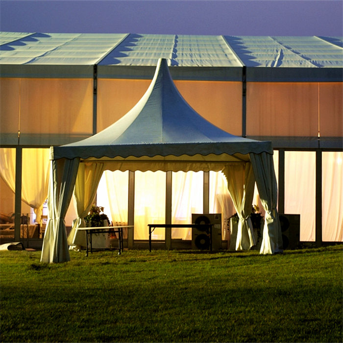 Promotional Modern Aluminum Frame Pagoda Yurt Tent with Sidewall