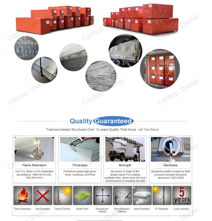 PVC Container Shelter Tent Steel Frame Container Dome Canopy
