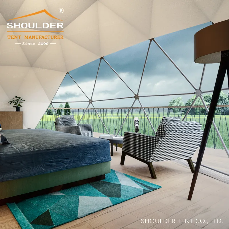 Strong Outdoor PVC Round Geodesic Dome Tent Special Design Dome Tent