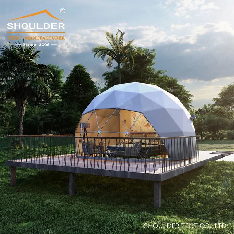 Strong Outdoor PVC Round Geodesic Dome Tent Special Design Dome Tent