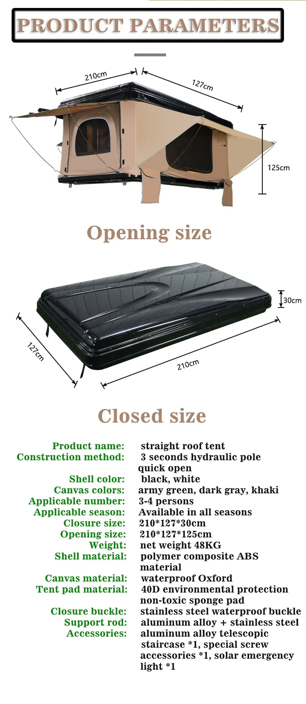 The 2021 Wagon GM Camping Car Roof Tent BMW Wp009