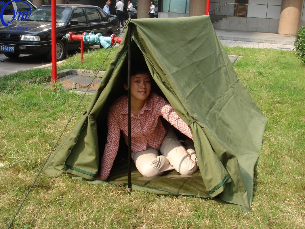 Thicken Emergency Canvas Individual Waterproof Camping Fishing Army Military Tent