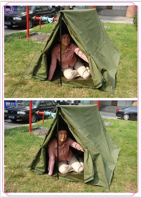 Thicken Emergency Canvas Individual Waterproof Camping Fishing Army Military Tent