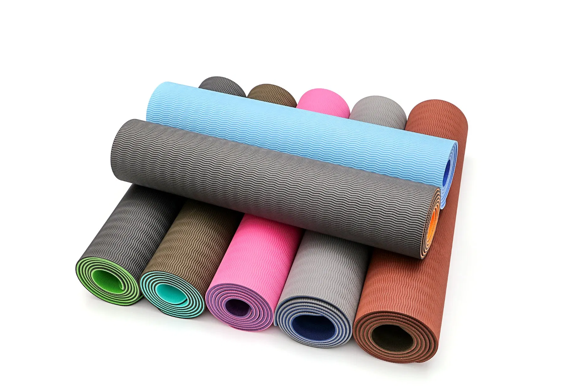 TPE Yoga High Elastic Durable Indoor Exercise Fitness Lightweight Pilates Tear Resistance Durable Anti-Slip Mats
