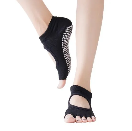 Unisex Yoga Socks Silicone Rubber Bottom Anti-Slip Color Logo Customization