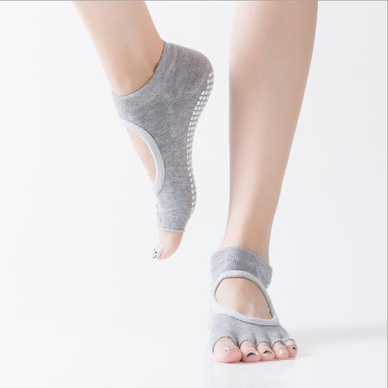 Unisex Yoga Socks Silicone Rubber Bottom Anti-Slip Color Logo Customization