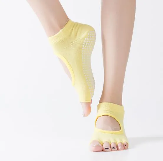Unisex Yoga Socks Silicone Rubber Bottom Anti-Slip Color Logo Customization