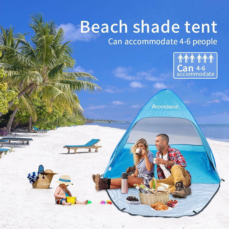 Upf 50+ Anti UV 210t Polyester Fabric Camp Tent in Beach
