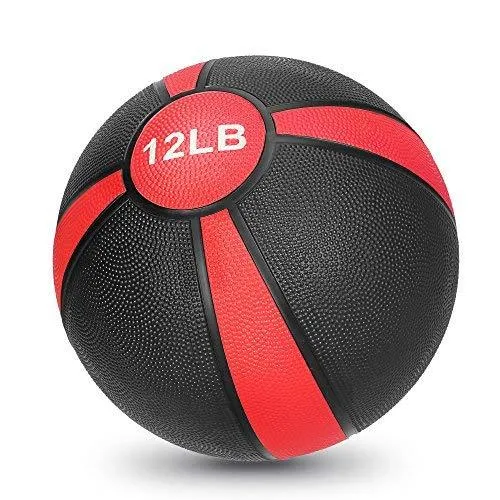 Various Sizes Dual Color Rubber Weighted Ball Gym Balon Durable Medicinal Solid Gravity Ball for Sale Exercise Balls & Accessories Factory Direct Sale