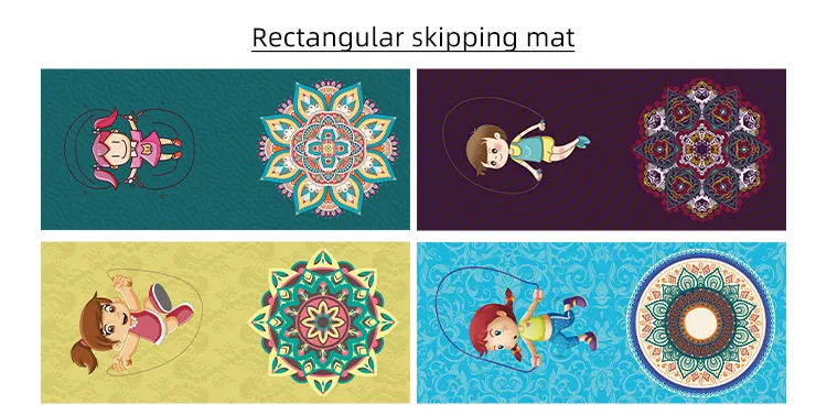 Yoga Mat Yoga Pad Rope Shock Absorption Mute Dancing Skipping Floor Mat for Exercise Yoga Gymnastics Mat