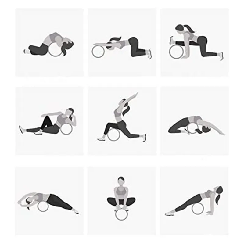 Yoga Wheel Cork Wheel Wheel Yoga Beginner Stretching Poses Auxiliary Wheel Valgus Tire Yoga Balance Fitness Wheels Pilates Ring